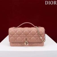 Dior Women CD Miss Dior Mini Bag Light Pink Cannage Lambskin (7)