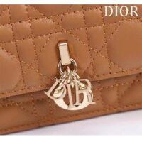 Dior Women CD Miss Dior Mini Bag Medium Tan Cannage Lambskin (6)