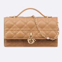 Dior Women CD Miss Dior Mini Bag Medium Tan Cannage Lambskin (6)