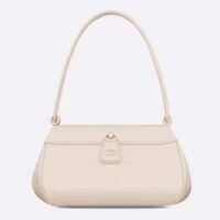 Dior Women CD Small Dior Key Bag Dusty Ivory Box Calfskin