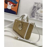 Dior Women CD Small Lady D-Joy Bag Natural Macrocannage Raffia (1)