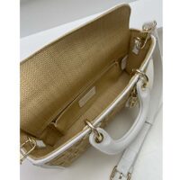 Dior Women CD Small Lady D-Joy Bag Natural Macrocannage Raffia (1)