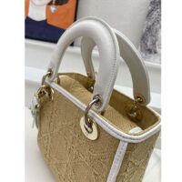 Dior Women CD Small Lady D-Lite Bag Natural Macrocannage Raffia (1)