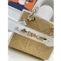 Dior Women CD Small Lady D-Lite Bag Natural Macrocannage Raffia (1)