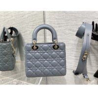 Dior Women CD Small Lady Dior My ABCDior Bag Cloud Blue Cannage Lambskin (1)