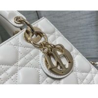 Dior Women CD Small Lady Dior My ABCDior Bag Dusty Ivory Cannage Lambskin (1)