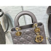 Dior Women CD Small Lady Dior My ABCDior Bag Warm Taupe Cannage Lambskin (1)