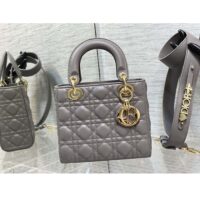 Dior Women CD Small Lady Dior My ABCDior Bag Warm Taupe Cannage Lambskin (1)