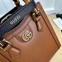 Gucci GG Women Gucci Diana Mini Tote Bag Double G Cuir Leather (3)