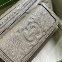 Gucci Unisex GG Jumbo GG Belt Bag Taupe Leather Zip Closure (2)