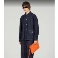Gucci Unisex Jumbo GG Medium Messenger Bag Orange Leather Zip Closure (1)