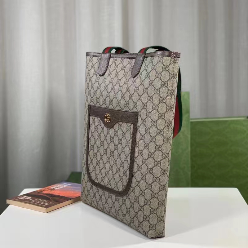 Gucci Unisex Ophidia GG small tote Bag Beige Ebony GG Supreme Canvas (1)