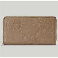 Gucci Unisex Ophidia Jumbo GG Continental Wallet Taupe Leather Double G (1)