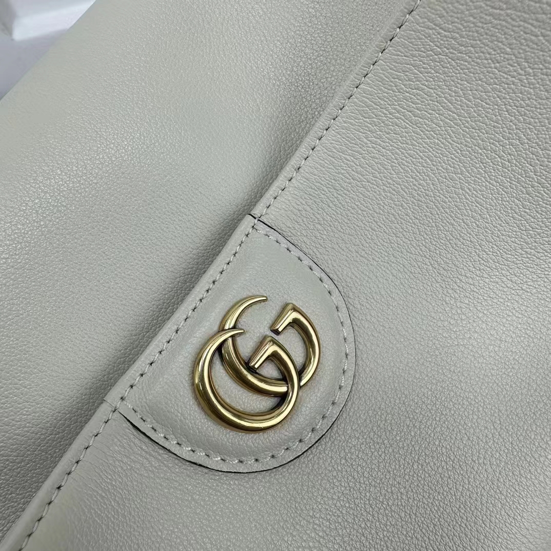 Gucci Women Diana Medium Shoulder Bag White Leather Double G (1)