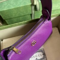 Gucci Women GG Aphrodite Mini Shoulder Bag Double G Purple Soft Leather (1)