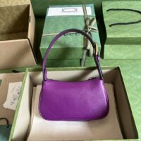 Gucci Women GG Aphrodite Mini Shoulder Bag Double G Purple Soft Leather (1)