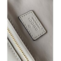 Gucci Women GG Deco Small Shoulder Bag Off White Quilted Leather (1)