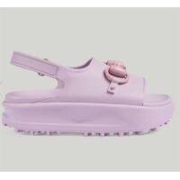 Gucci Women GG Horsebit Platform Sandal Light Pink Rubber Velcro Strap Closure (2)