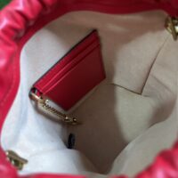 Gucci Women GG Marmont Mini Bucket Bag Red Matelassé Chevron Leather Double G (2)