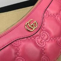 Gucci Women GG Matelassé Handbag Pink GG Matelassé Leather Zip Closure (1)