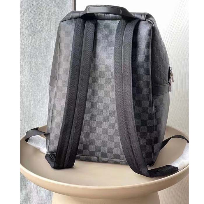 Louis Vuitton LV Unisex Discovery Backpack PM Black Graphite Damier Infini Cowhide Leather (3)
