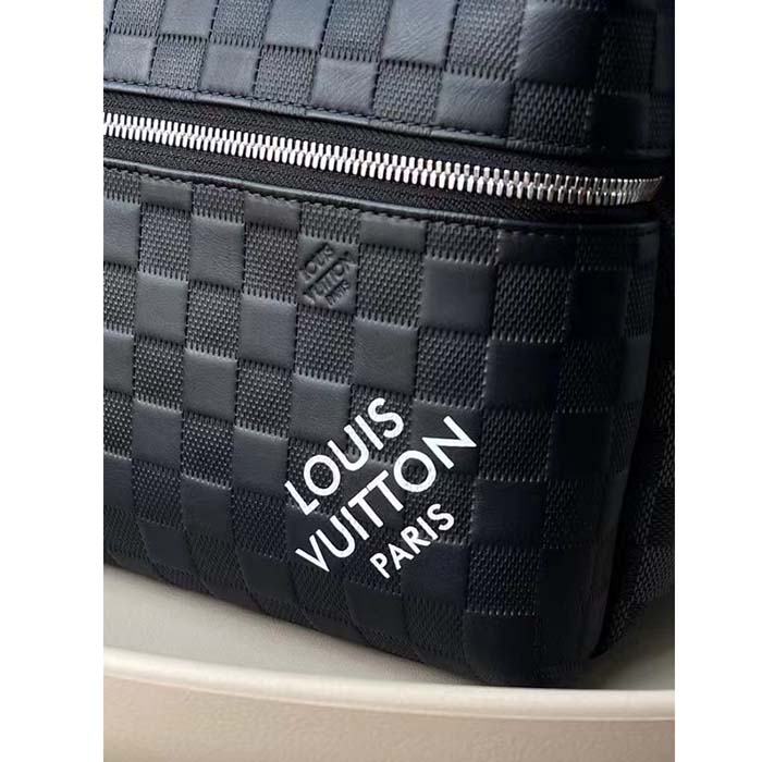 Louis Vuitton LV Unisex Discovery Backpack PM Black Graphite Damier Infini Cowhide Leather (4)