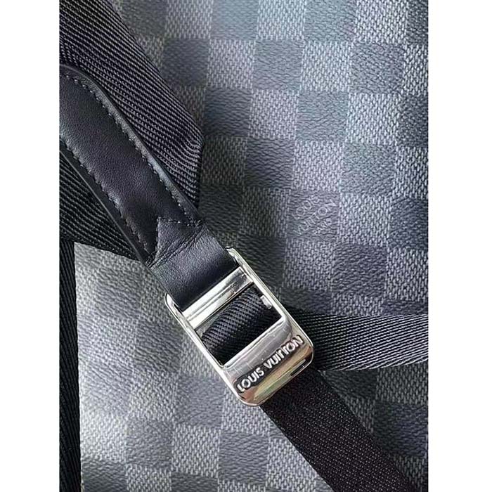 Louis Vuitton LV Unisex Discovery Backpack PM Black Graphite Damier Infini Cowhide Leather (6)