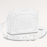 Louis Vuitton LV Unisex Handle Soft Trunk Optic White Calf Leather (9)