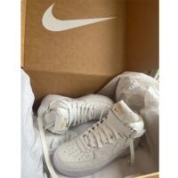 Louis Vuitton LV Unisex Nike Air Force 1 Sneaker Monogram Embossed White Calf Leather (3)