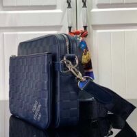 Louis Vuitton LV Unisex Trio Messenger Blue Sapphire Damier Infini Cowhide Leather (3)