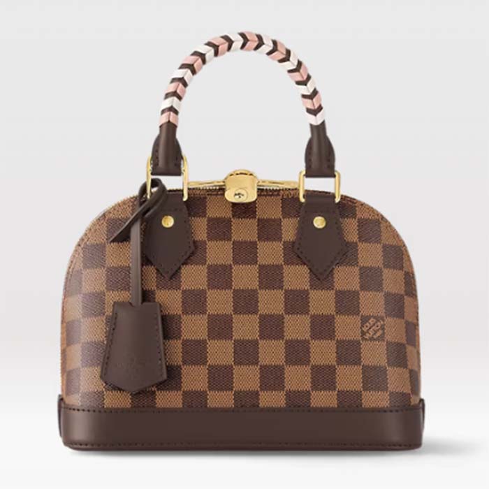 Louis Vuitton LV Women Braided Alma BB Brown Damier Ebene Coated Canvas