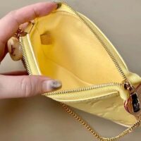 Louis Vuitton LV Women Multi Pochette Accessoires Yellow Monogram Vernis Embossed Patent Calf (7)