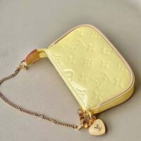 Louis Vuitton LV Women Multi Pochette Accessoires Yellow Monogram Vernis Embossed Patent Calf (7)