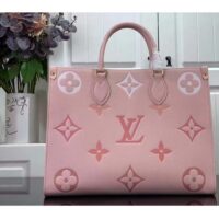 Louis Vuitton LV Women OnTheGo MM​ Gradient Pink Monogram Empreinte Embossed Cowhide Leather (3)