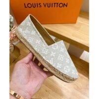 Louis Vuitton LV Women Starboard Flat Espadrille Beige Monogram Denim Rope Rubber (4)