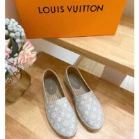 Louis Vuitton LV Women Starboard Flat Espadrille Beige Monogram Denim Rope Rubber (4)