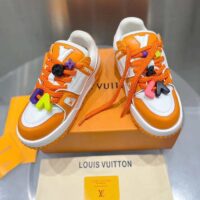 Louis Vuitton Unisex LV Trainer Maxi Sneaker Orange Mix of Materials Rubber (2)