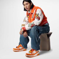 Louis Vuitton Unisex LV Trainer Maxi Sneaker Orange Mix of Materials Rubber (2)