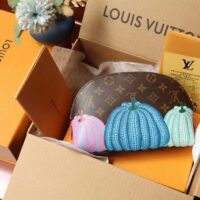 Louis Vuitton Unisex LV x YK Cosmetic Pouch Monogram Coated Canvas Colorful Pumpkin Print (1)