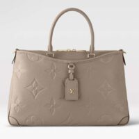 Louis Vuitton Unisex Trianon MM Tourterelle Gray Embossed Grained Cowhide Leather