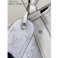 Louis Vuitton Unisex Weekend Tote NM Optic White Monogram Coated Canvas Taiga Cowhide (11)