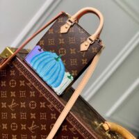 Louis Vuitton Women LV x YK Petit Sac Plat Monogram Coated Canvas Pumpkin Print (10)