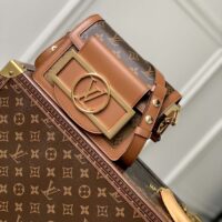 Louis Vuitton Women Mini Dauphine Lock XL Monogram Coated Canvas Cowhide Leather (1)