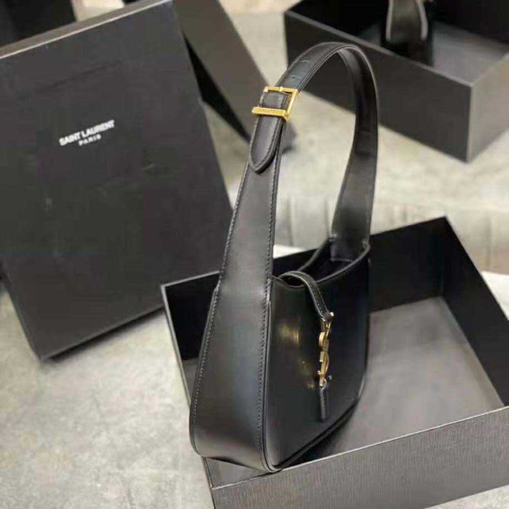 Saint Laurent YSL Women LE 5 A 7 Hobo Bag in Smooth Leather-Black (5)
