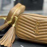 Saint Laurent YSL Women Lou Mini Bag in Grain De Poudre Embossed Leather-Brown (1)