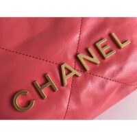 Chanel Women CC 22 Mini Handbag Shiny Calfskin Gold-Tone Metal Coral (7)