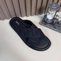 Dior Unisex CD Dior Alias Sandal Black Dior Oblique Jacquard Calfskin Insole (2)