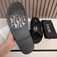 Dior Unisex CD Dior Alias Sandal Black Grained Calfskin Black Calfskin Insole (7)