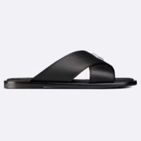 Dior Unisex CD Dior Alias Sandal Black Grained Calfskin Black Calfskin Insole (7)