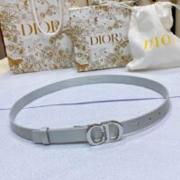 Dior Unisex CD Dior Or Saddle Belt Metallic Silver-Tone Smooth Calfskin 20 MM (2)